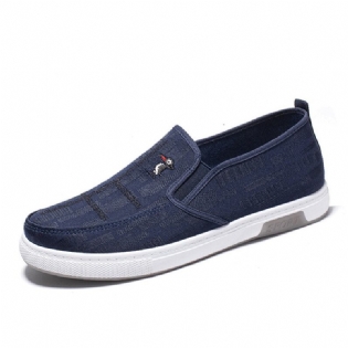 Mænd Åndbar Skridsikker Comfy Slip On Old Peking Casual Cloth Court Sko