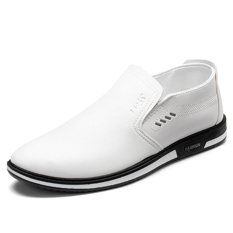 Mænd Åndbar Slip On Pu Læder Loafers Casual Business Sko