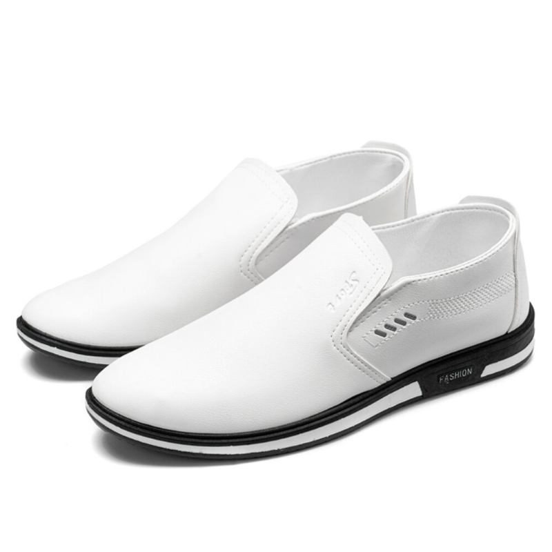 Mænd Åndbar Slip On Pu Læder Loafers Casual Business Sko