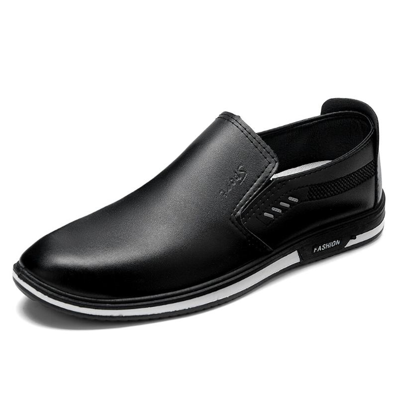 Mænd Åndbar Slip On Pu Læder Loafers Casual Business Sko