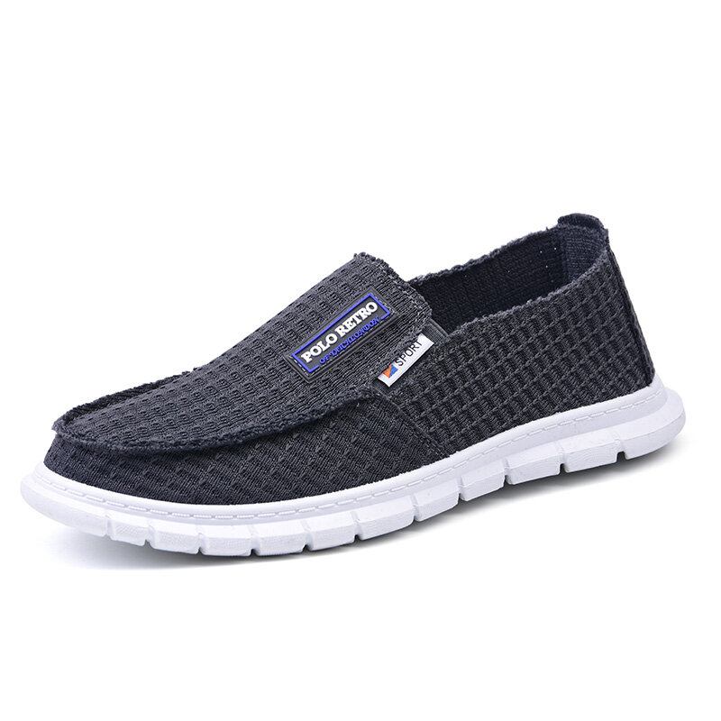 Mænd Åndbart Stof Blød Bund Letvægts Slip On Comfy Working Casual Loafers Sko