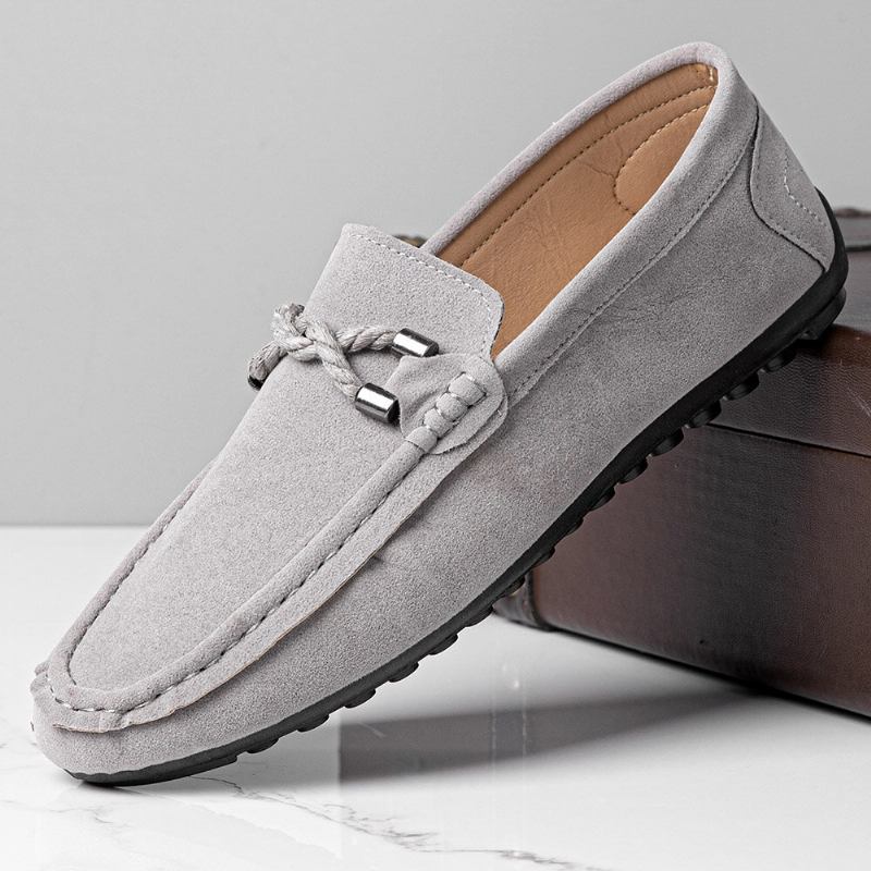 Mænd Bløde Såler Kørelærred Slip On Casual Loafers Sko