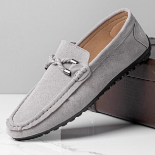 Mænd Bløde Såler Kørelærred Slip On Casual Loafers Sko