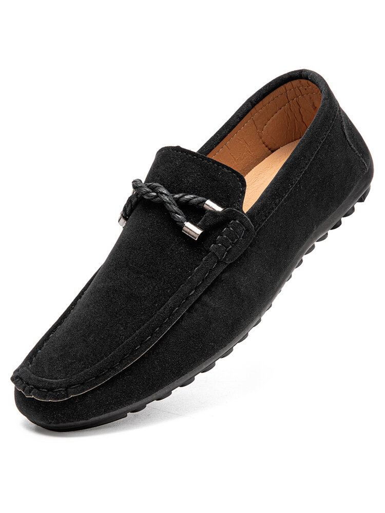 Mænd Bløde Såler Kørelærred Slip On Casual Loafers Sko