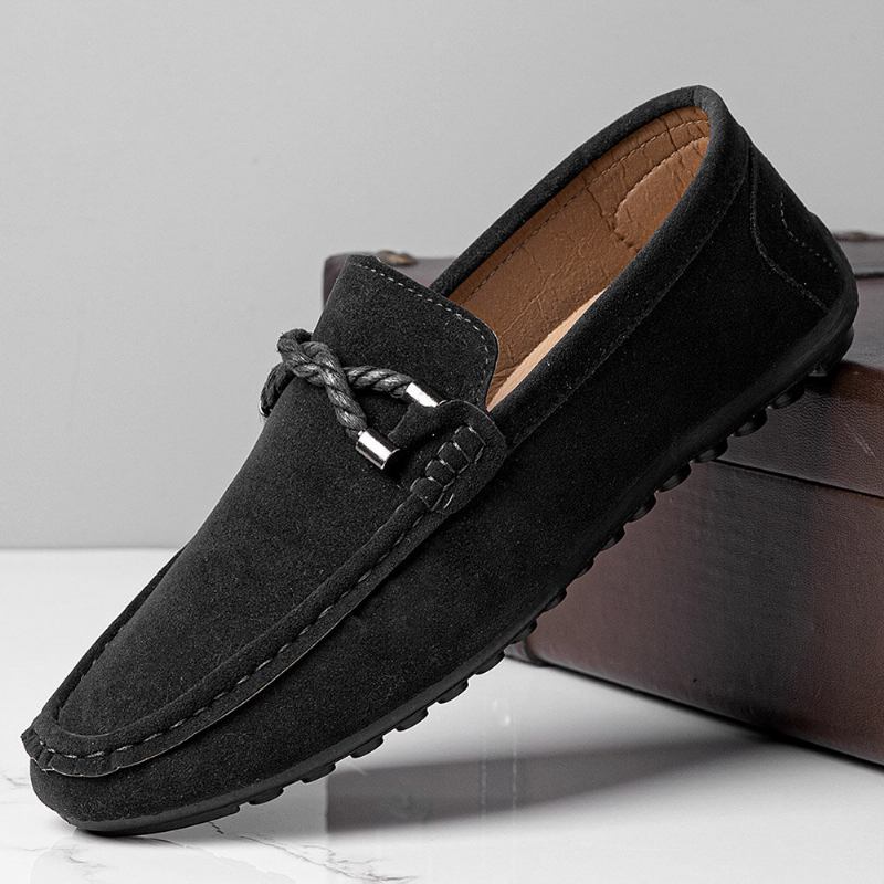 Mænd Bløde Såler Kørelærred Slip On Casual Loafers Sko