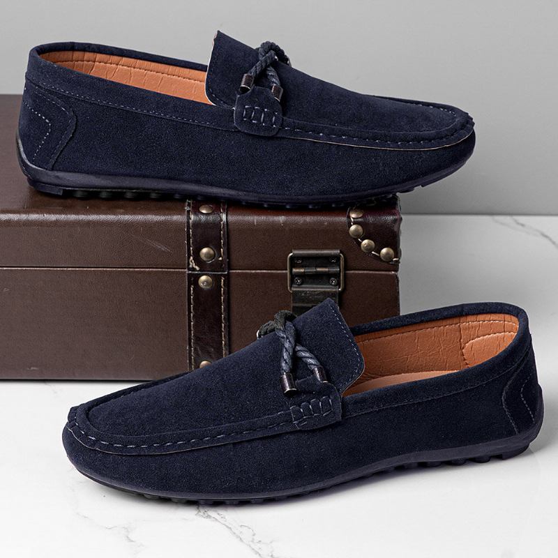 Mænd Bløde Såler Kørelærred Slip On Casual Loafers Sko