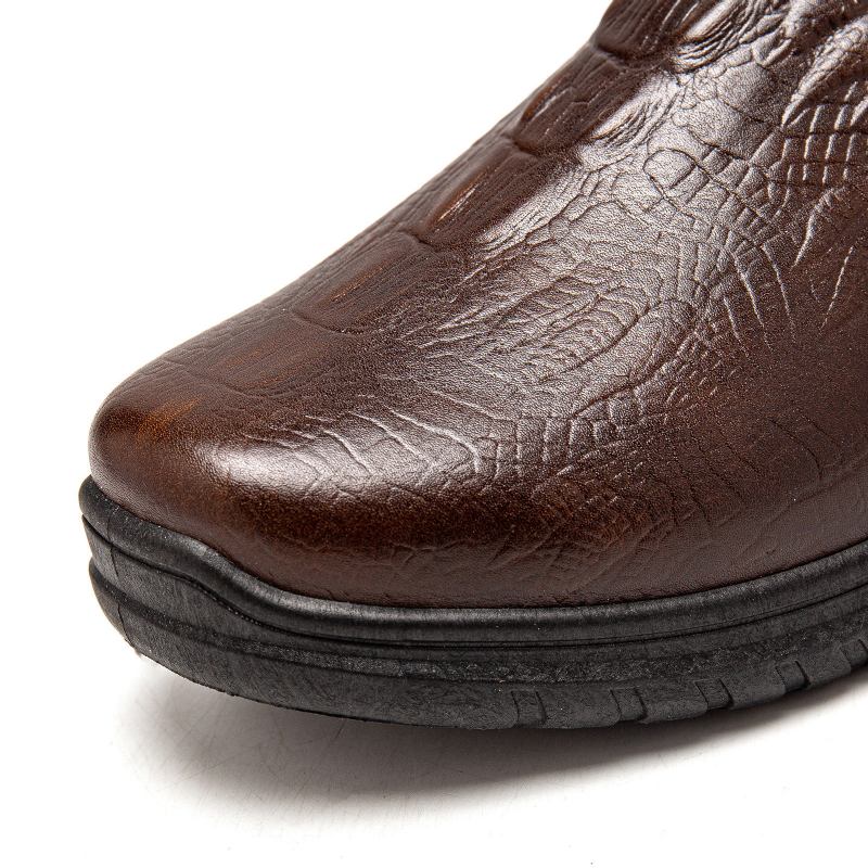 Mænd Crocodile Embrossed Casual Business Slip On Sko