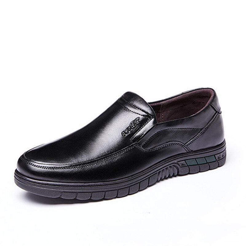 Mænd Koskind Åndbar Behagelig Sål Slip On Daily Business Casual Sko