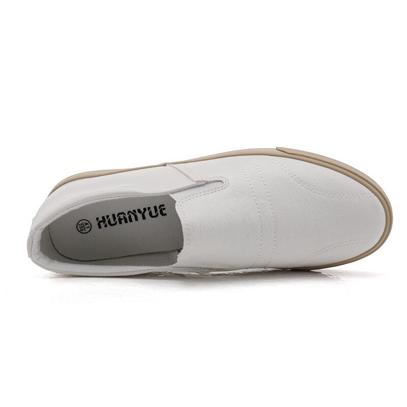 Mænd Microfiber Åndbar Behagelig Bund Solid Slip On Casual Court Sko