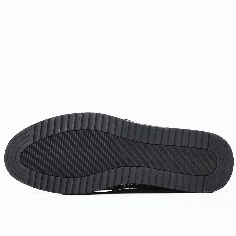 Mænd Microfiber Åndbar Blød Bund Med Snøre Comfy Loafers Casual Business Sko