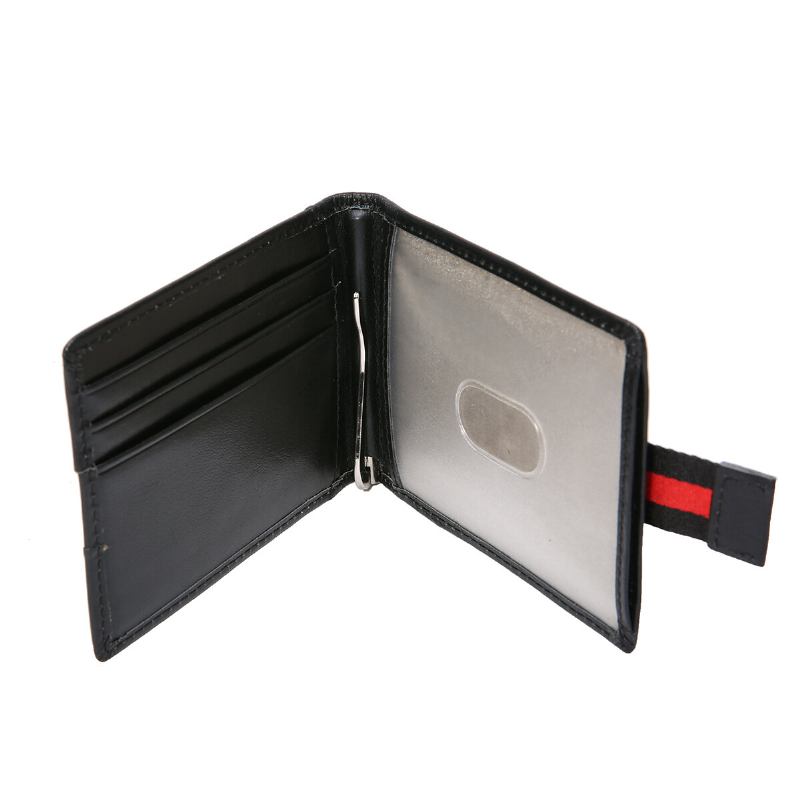 Mænd Slim Bifold Rfid Blokering Tegnebøger Retro Casual Ægte Læder Kort Multi-card Slot Kortholder Pengeclips