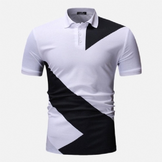Mænd Regular Color Block Muscle Fit Golfskjorte