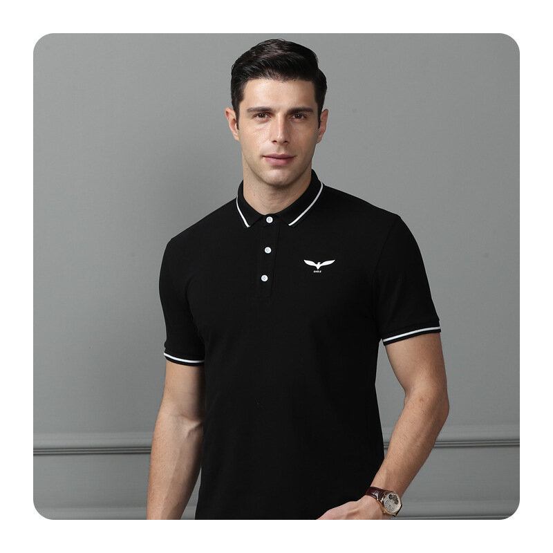 Mænds New Business Bomuld Kortærmet Broderede Golf Casual T-shirts