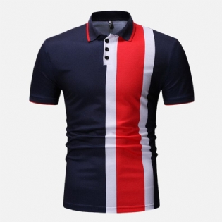 Muscle Fit Color Block Kortærmet Regular Golf Shirt