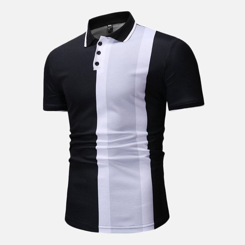 Muscle Fit Color Block Kortærmet Regular Golf Shirt