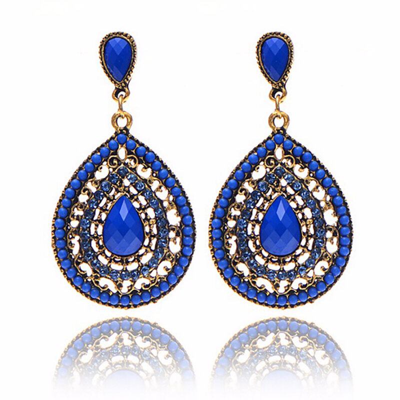 Bohemian Water Drop Diamond Ørering Rhinestone Shiny Ear Drop Til Kvinder