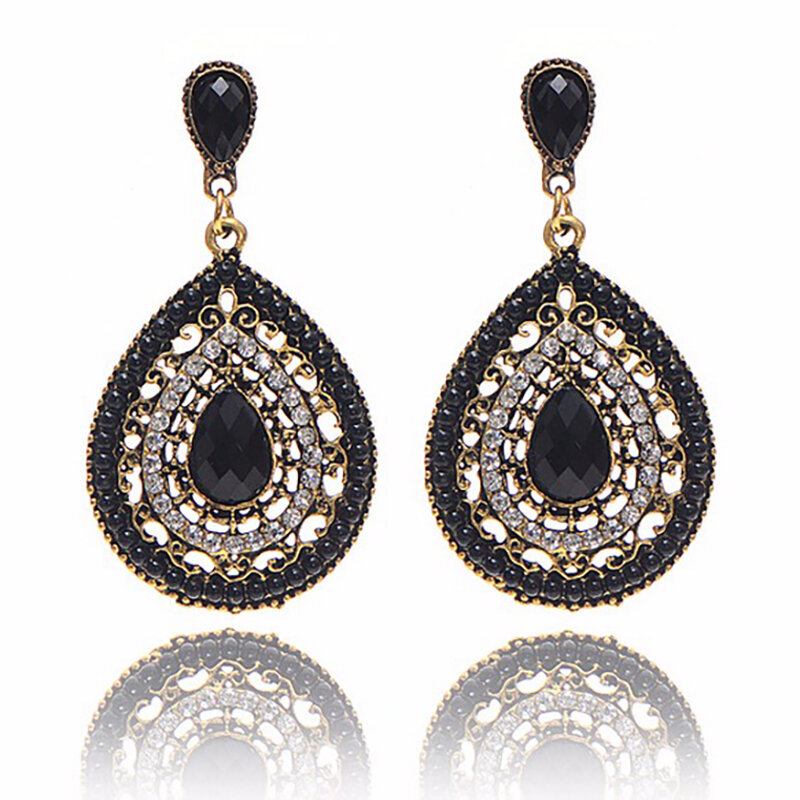 Bohemian Water Drop Diamond Ørering Rhinestone Shiny Ear Drop Til Kvinder