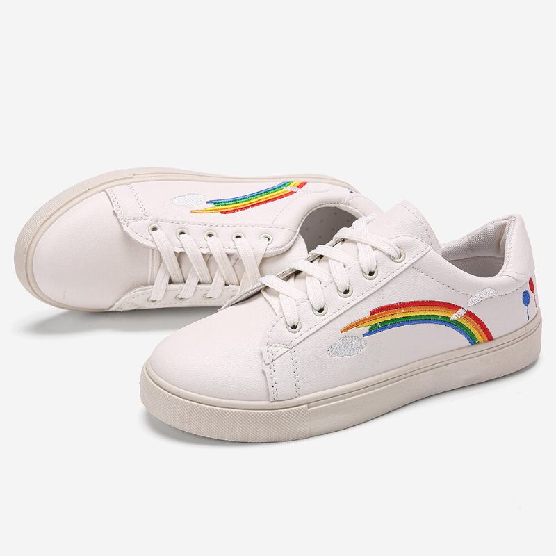 Dame Low Top Rainbow Comfy Wearable Casual Flade Court Sneakers