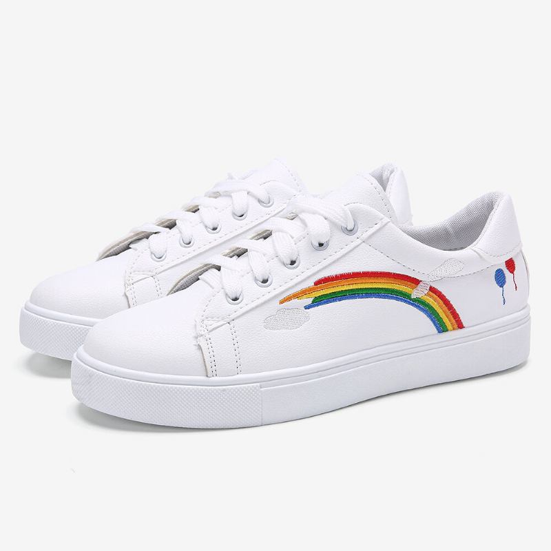 Dame Low Top Rainbow Comfy Wearable Casual Flade Court Sneakers