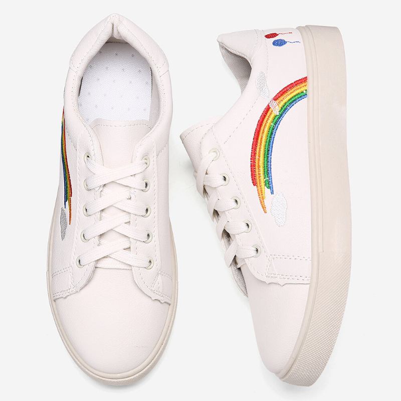 Dame Low Top Rainbow Comfy Wearable Casual Flade Court Sneakers