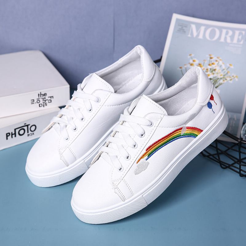 Dame Low Top Rainbow Comfy Wearable Casual Flade Court Sneakers