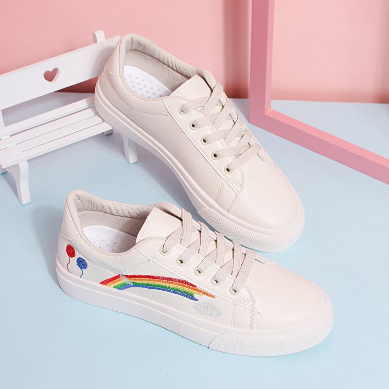 Dame Low Top Rainbow Comfy Wearable Casual Flade Court Sneakers