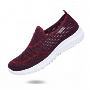 Dame Mesh Mønster Lazy Slip On Lette Fritidssko