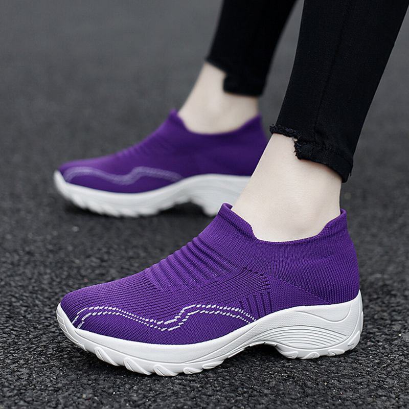 Dame Mesh Slip On Lazy Platform Sko