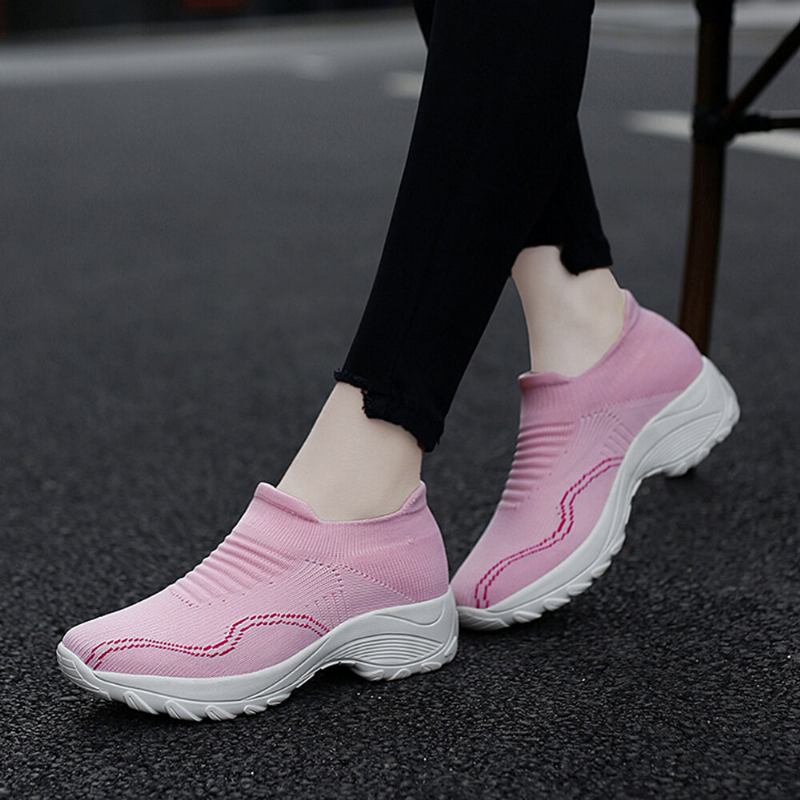 Dame Mesh Slip On Lazy Platform Sko