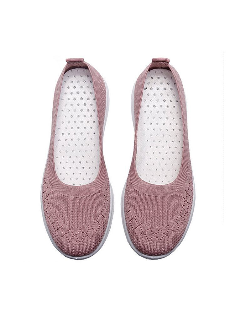 Damer Mesh Åndbar Let Slip On Lazy Casual Flade Walking Sko