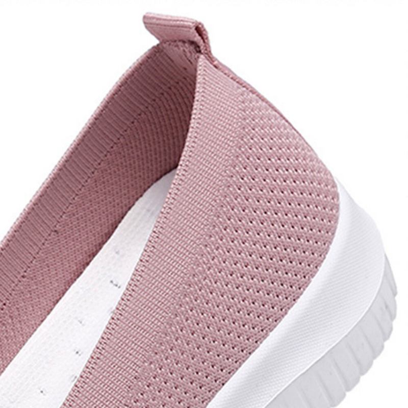 Damer Mesh Åndbar Let Slip On Lazy Casual Flade Walking Sko