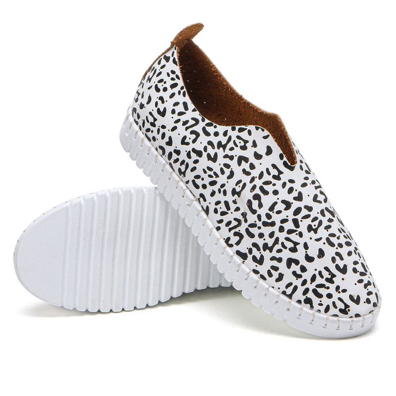 Kvinder Animal Printing Hule Åndbare Slip On Casual Flade Sko