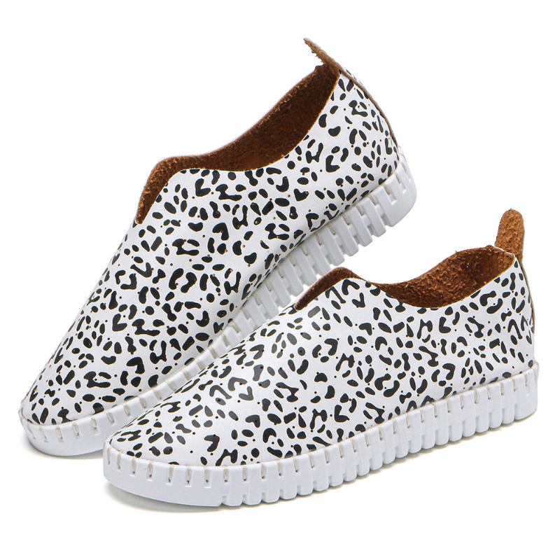 Kvinder Animal Printing Hule Åndbare Slip On Casual Flade Sko