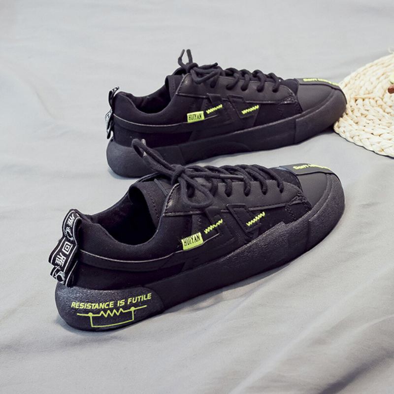 Kvinder Canvas Snøre Foran Skridsikker Casual Court Sneakers