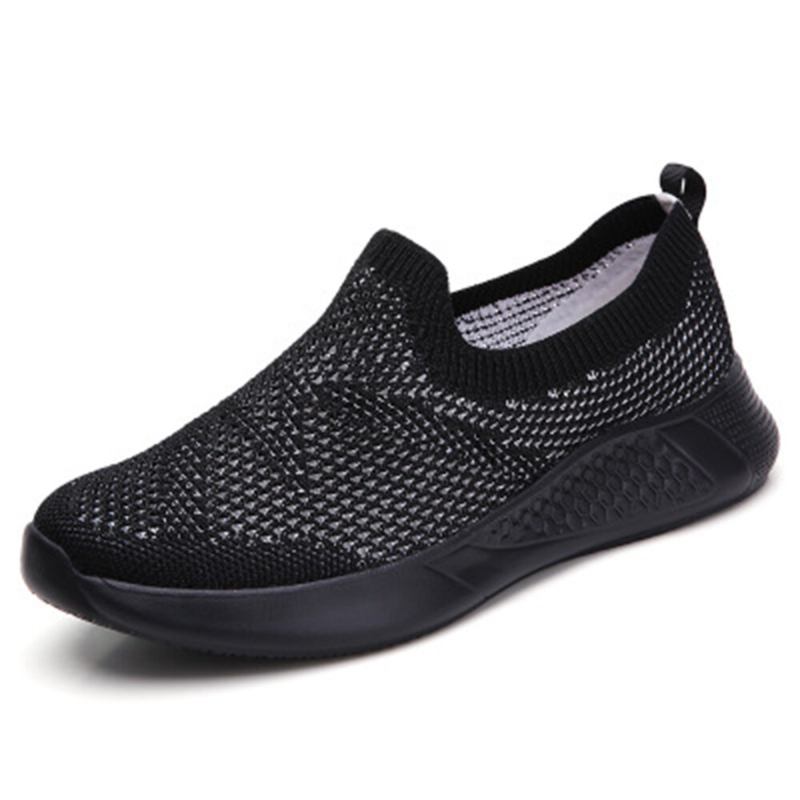 Kvinder Casual Åndbar Skridsikker Mesh Klud Slip-on Sneakers