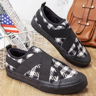 Kvinder Casual Canvas Elastic Band Slip-on Court Sneakers