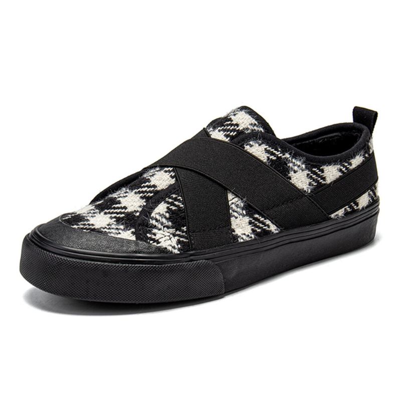 Kvinder Casual Canvas Elastic Band Slip-on Court Sneakers