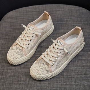 Kvinder Casual Espadriller Med Snoretræk Behagelige Åndbare Mesh Sneakers