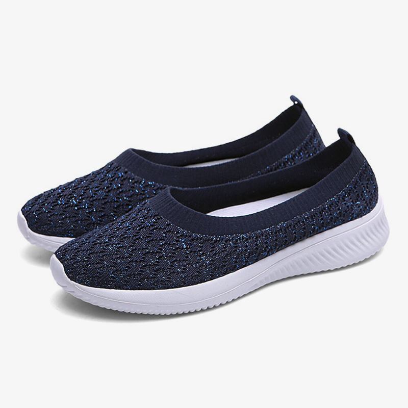 Kvinder Casual Komfortabel Strikket Letvægts Blød Sål Slip-on Sneakers