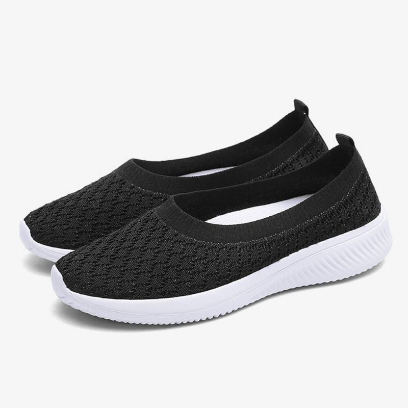 Kvinder Casual Komfortabel Strikket Letvægts Blød Sål Slip-on Sneakers