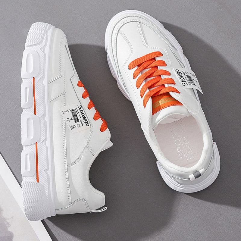 Kvinder Casual Letter Tape Snøre Behagelige Chunky Sneakers