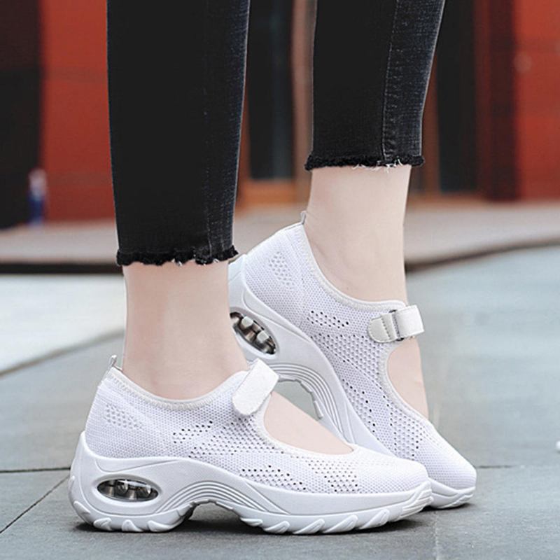 Kvinder Casual Mesh Hollow Out Platform Sneaker