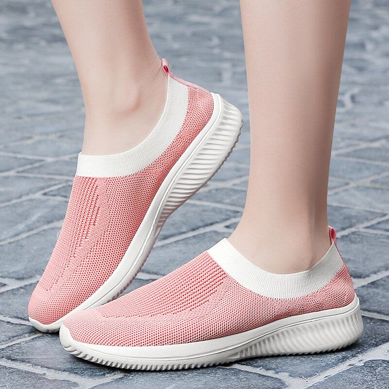 Kvinder Casual Non-slip Kintted Komfortable Soft Hole Sneakers