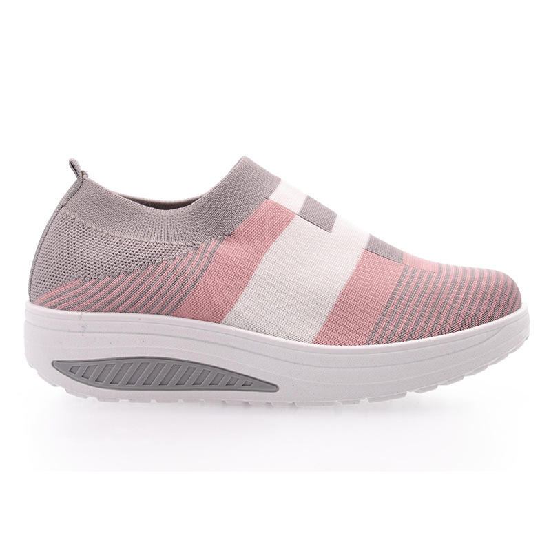 Kvinder Casual Sok Sko Åndbar Mesh Platform Sneakers