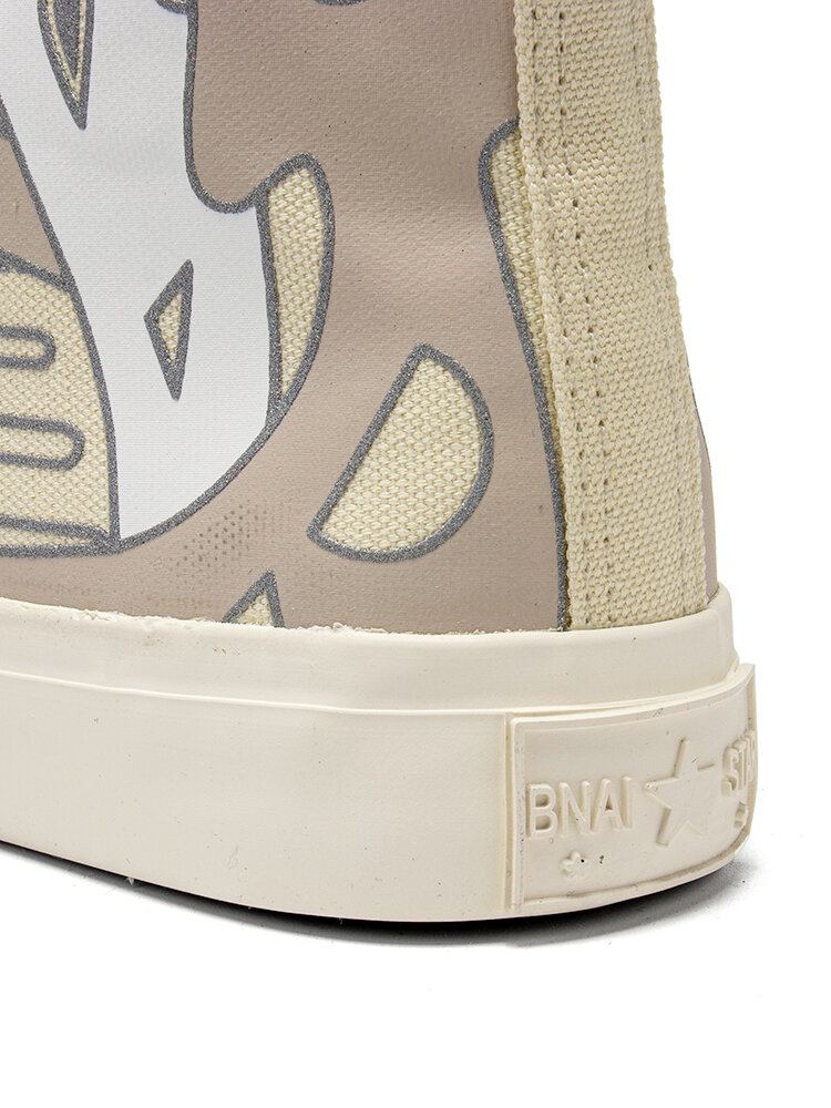 Kvinder Graffiti-snøre Høje Toppe Chic Canvas Court Sneaker