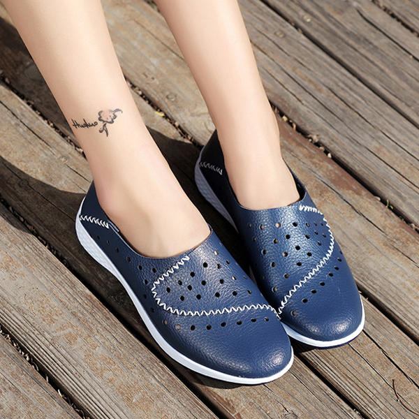 Kvinder Hollow Out Casual Slip On Outdoor Sneakers Sko