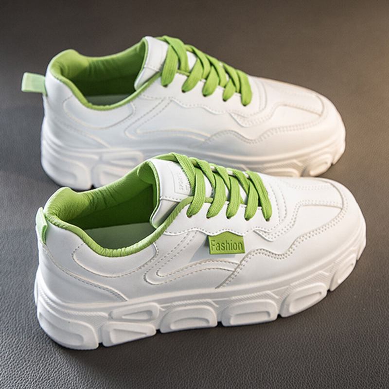 Kvinder Med Snøre Foran Skridsikre Casual Chunky Sneakers