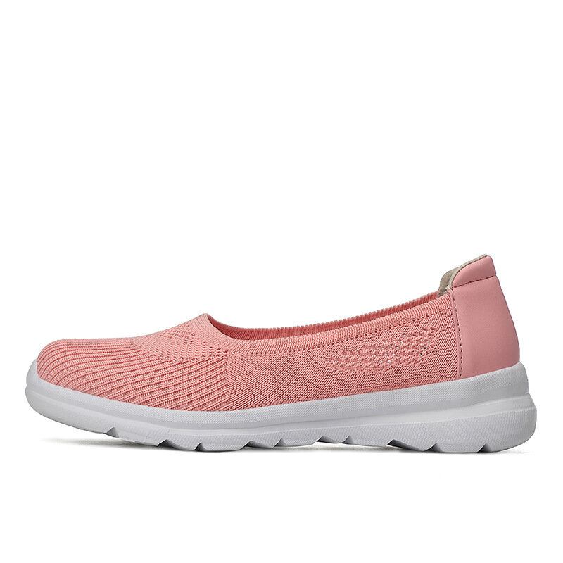 Kvinder Mesh Åndbar Slip On Soft Sole Casual Sneakers