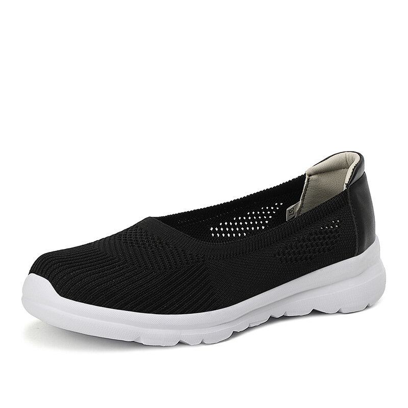 Kvinder Mesh Åndbar Slip On Soft Sole Casual Sneakers