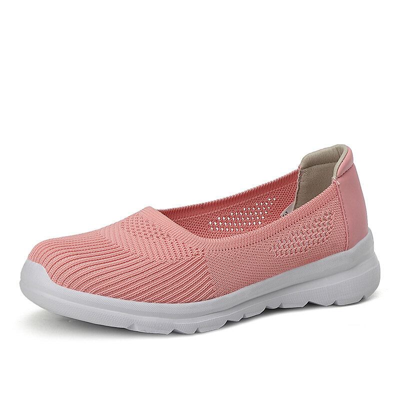 Kvinder Mesh Åndbar Slip On Soft Sole Casual Sneakers